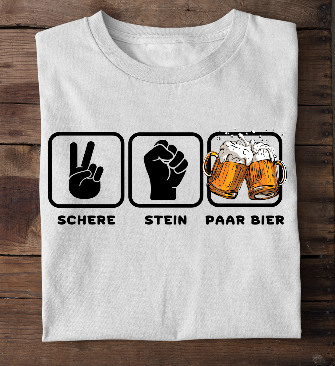 SCHERE STEIN PAAR BIER - Premium Organic T-Shirt unisex