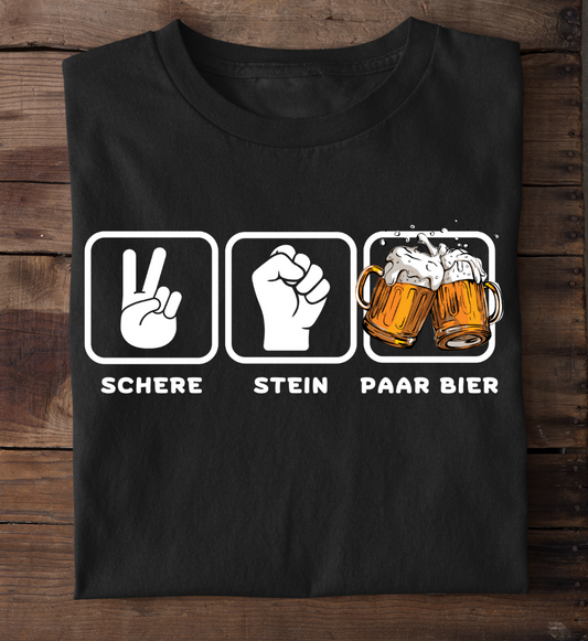 SCISSORS STONE COUPLE BEER - Premium Organic unisex T-Shirt