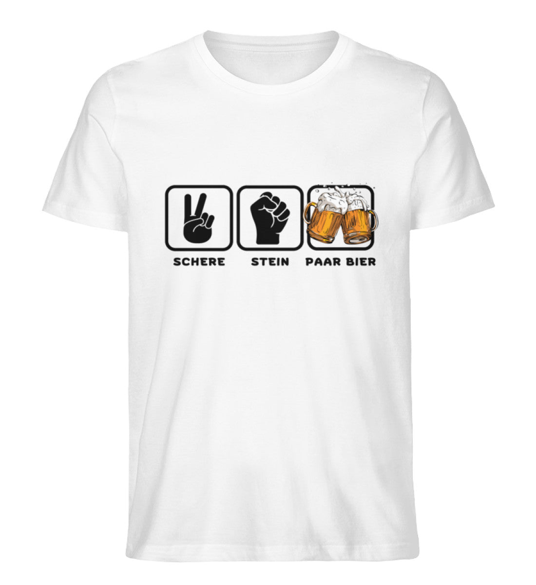 SCHERE STEIN PAAR BIER - Premium Organic T-Shirt unisex