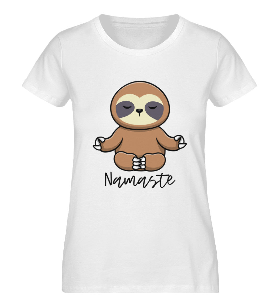 NAMASTE FAULTIER (groß) - 100% Bio T-Shirt Damen