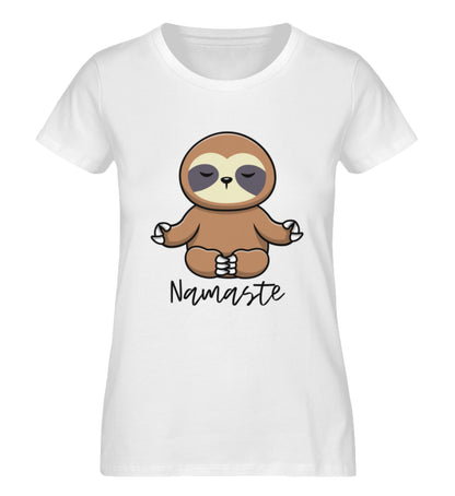 NAMASTE FAULTIER (groß) - 100% Bio T-Shirt Damen