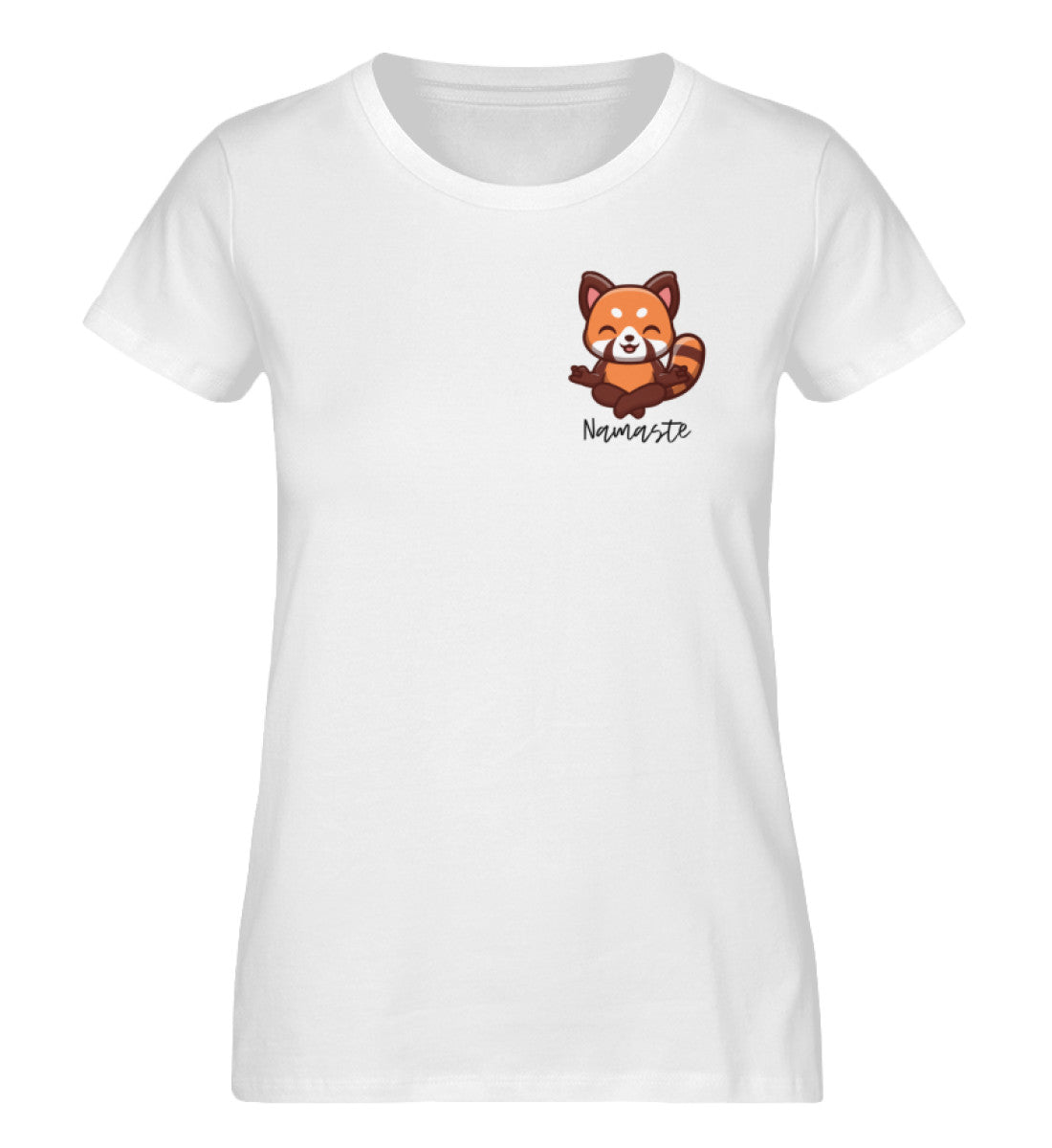 NAMASTE ROTER PANDA - 100% Bio T-Shirt Damen