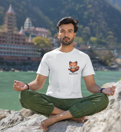 NAMASTE ROTER PANDA - 100% Bio T-Shirt Unisex