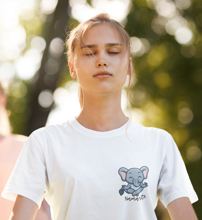 NAMASTE ELEFANT - 100% Bio T-Shirt Damen