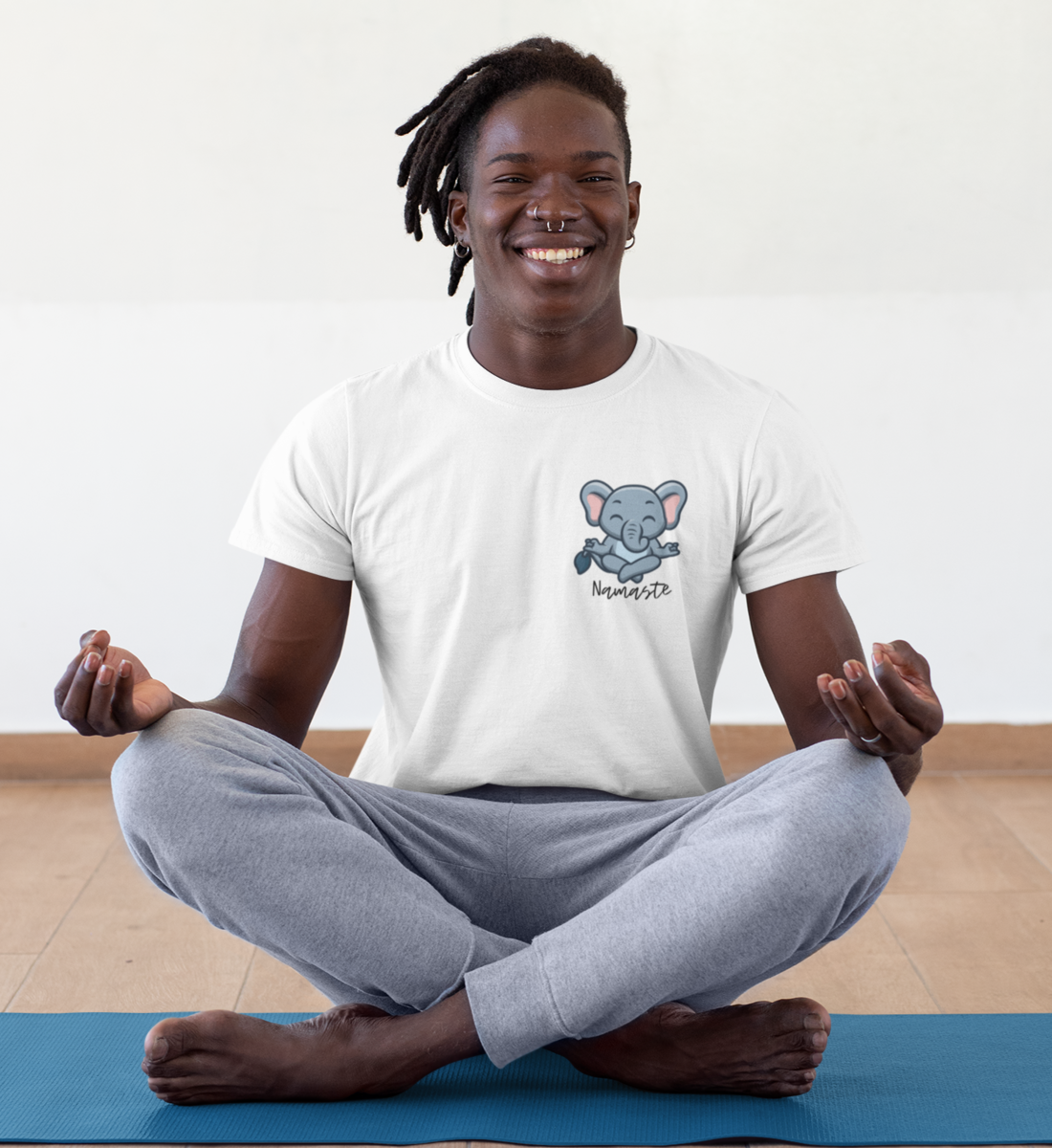 NAMASTE ELEFANT - 100% Bio T-Shirt Unisex