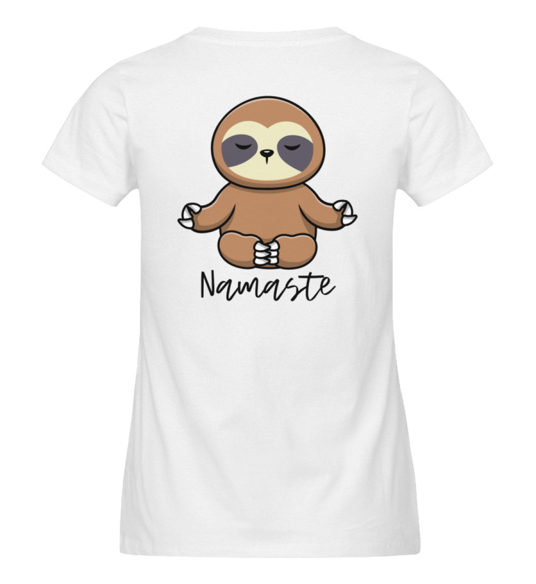 NAMASTE FAULTIER (Backprint) - 100% Bio T-Shirt Damen