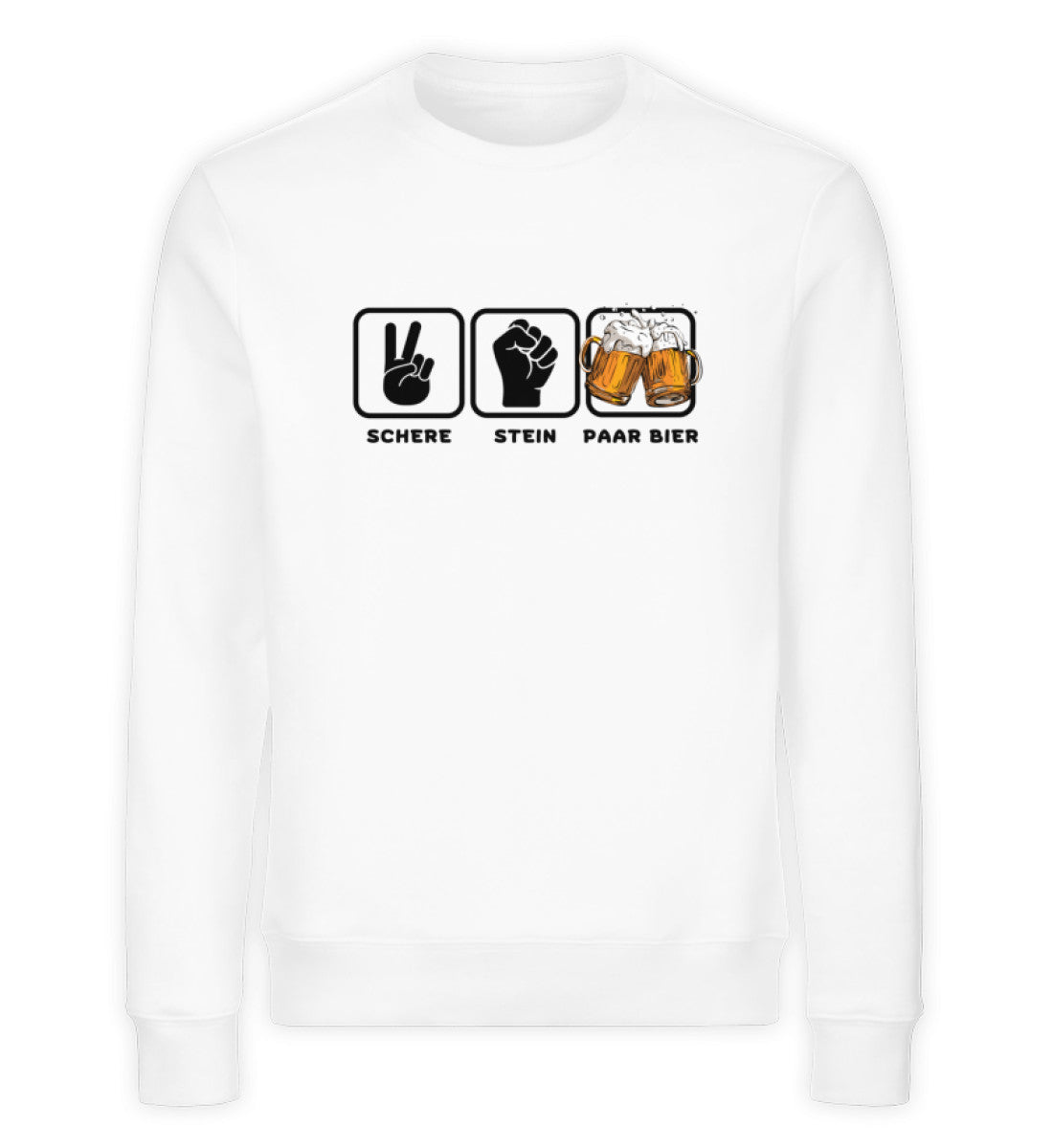 SCHERE STEIN PAAR BIER - Unisex Premium Organic Sweatshirt